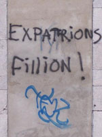 Graffiti, 10 ao�t 2005. Photo: Jean Cazes