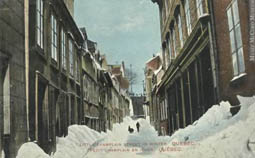 Rue du Petit-Champlain, Qu�bec, QC, vers 1910, � Mus�e McCord
