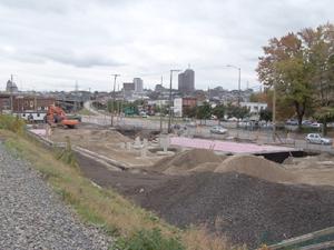 Caserne des pompiers, des Capucins, vue en direction S. Crédit photo: Jean Cazes, 8 octobre 2007.