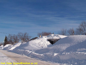 Montmagny. Vue en direction N. Crédit photo: Jean Cazes, 9 mars 2008, 8h49.