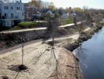 Phase VI de la rivière Saint-Charles. Photo 13: vue en direction S. Photo: Jean Cazes, 2 novembre 2007