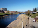 Phase VI de la rivière Saint-Charles. Photo 12: vue en direction NE. Photo: Jean Cazes, 2 novembre 2007