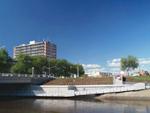 Grand format 800X600. Photo 8: Vue en direction O, pr�s du pont Marie-de-l'Incarnation.
