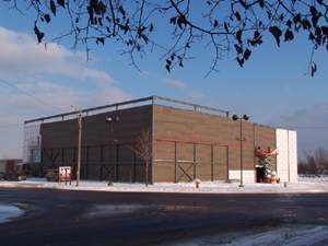 Construction sur le boulevard Montmorency. Photo: Jean Cazes, 19 janvier 2007.