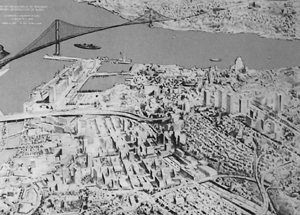 Plan de circulation..., 1968. Source; Histoire de raconter, le faubourg Saint-Jean, 2006.