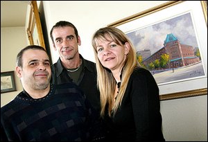 René Lépine, André Larose et Chantale Dugas au lancement des festivités de Lauberivière
Le Soleil, Martin Martel.