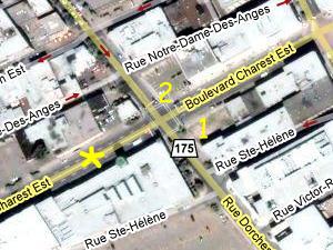 Secteur du boulevard Charest E. Source: Google Map.