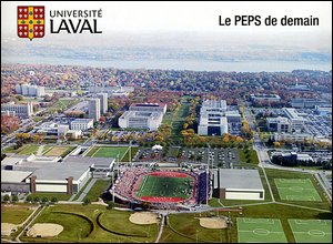 Le PEPS actuel sera agrandi pour abriter une piscine olympique ainsi qu�un amphith�atre de 3450 si�ges et, de l� autre c�t� du terrain de football, on �rigera un ar�na de soccer. � gracieuset� universit� Laval. Source: Le Soleil.