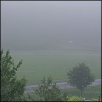 Un brumeux vendredi matin, de mon balcon