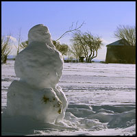 Bonhomme de neige sur les Plaines