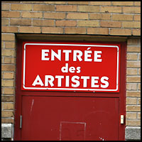 Entr�e des artistes